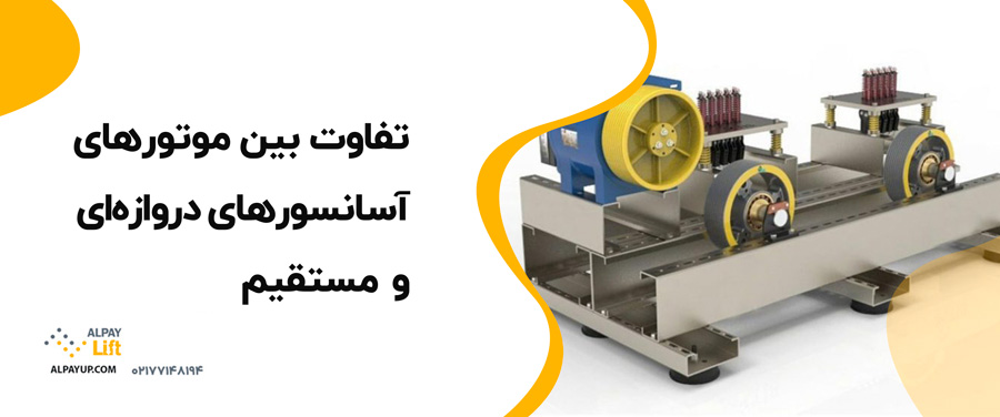🧐📌تفاوت بین موتورهای آسانسورهای دروازه‌ای و مستقیم